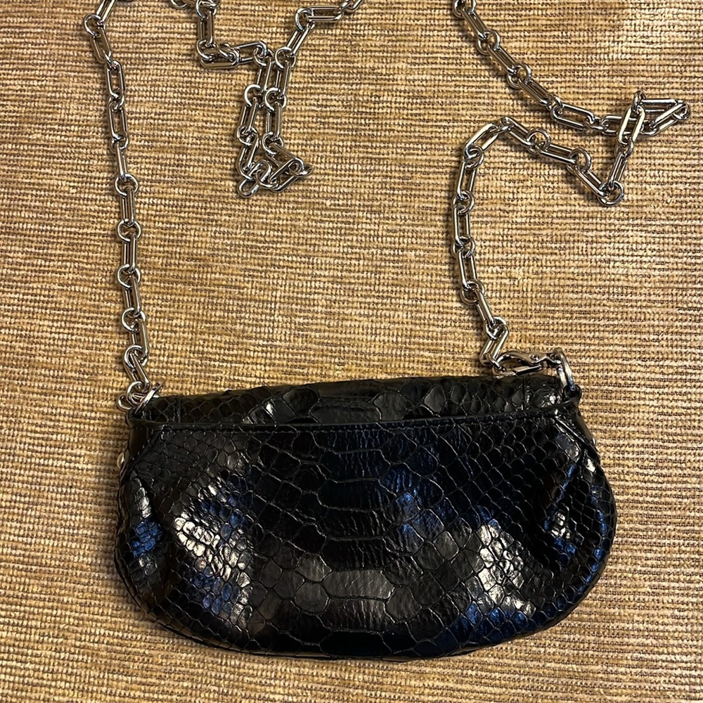 Colehaan Black Python Print Small Crossbody Bag S… - image 2